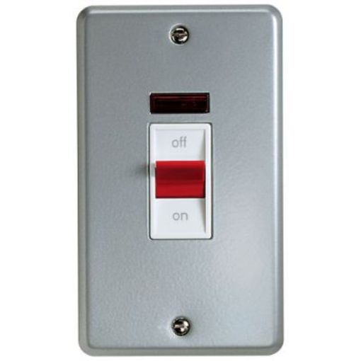 Picture of MK K5230ALM Switch Double Pole Neon 45A Surface