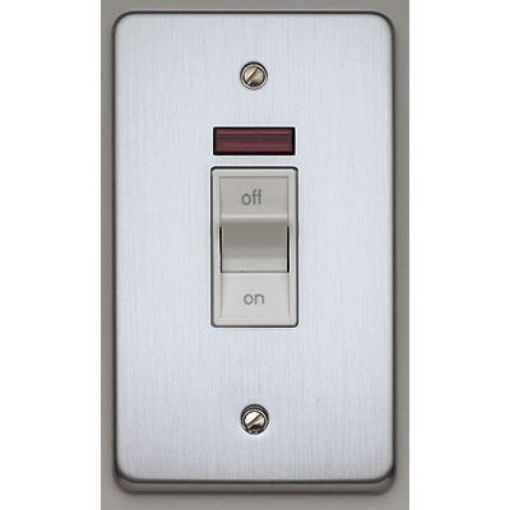 Picture of MK K5236BSS Switch Double Pole Neon 45A Flush
