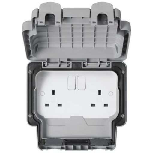 Picture of MK K56482GRY Socket 2G Switched 13A IP66