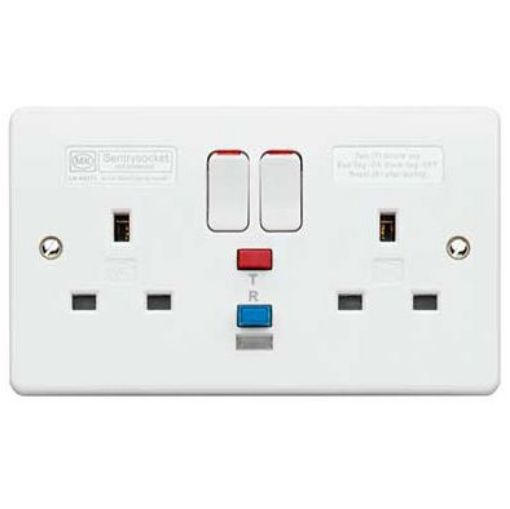 Picture of MK K6231WHI Socket 2G RCD Active 13A30mA