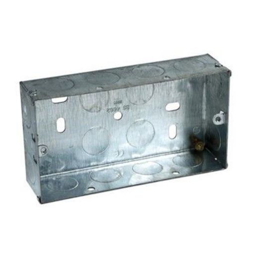Picture of CED Metal Socket Box 25mm Twin To Bs4662