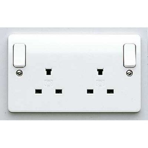 Picture of Socket 2 Gang Switched Double Pole Non Standard