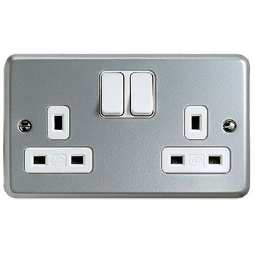 Picture of Socket 2 Gang Switched Double Pole Surface