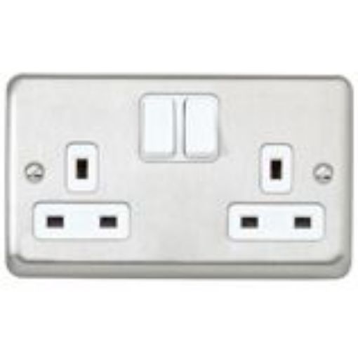 Picture of Socket 2 Gang Switched Double Pole Flush