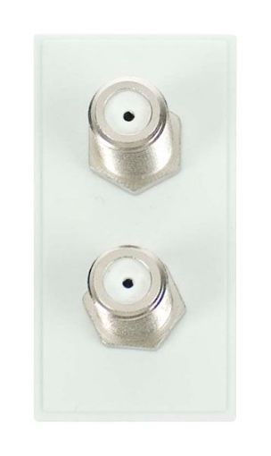 Picture of Click MM406WH Socket Sat Twin Female White