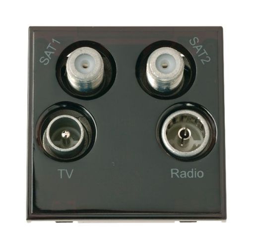 Picture of Click MM440BK Socket Sat 1 and 2 Black
