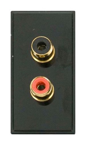 Picture of Click MM490BK Socket 2xPhono Black