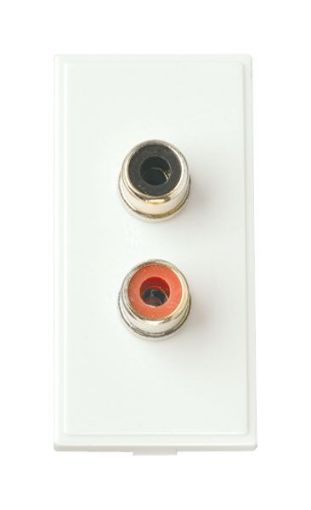 Picture of Click MM490WH Socket 2xPhono White
