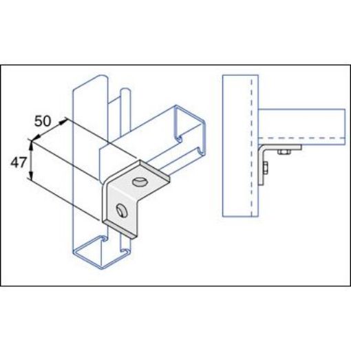Picture of 2 Hole 90° Angle Bracket