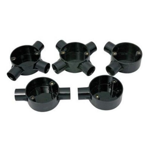 Picture of Pvc Conduit Box 25mm Ang. Black