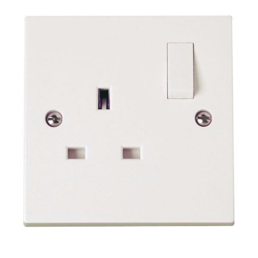 Picture of Click PRW035 Socket 1 Gang Switched 13A White
