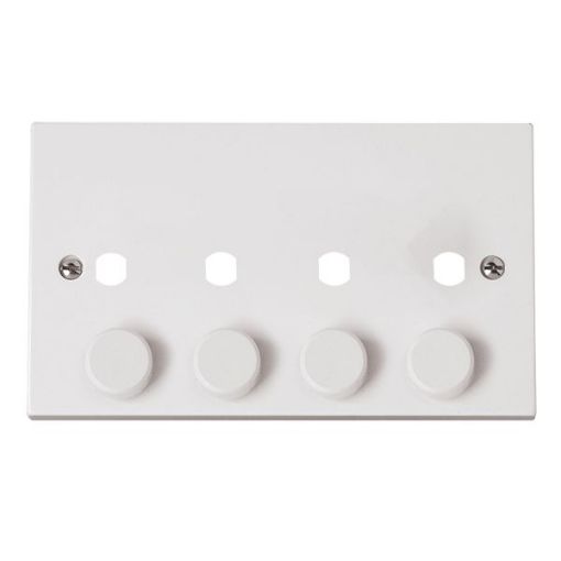 Picture of Click PRW148PL Front Plate 2G Dimmer 3Module White