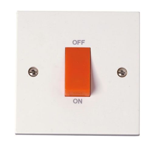 Picture of Click PRW200 Cooker Switch 1 Gang 45A White