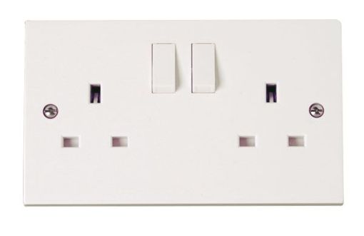 Picture of Click PRW606 Socket 2 Gang Switched 13A White
