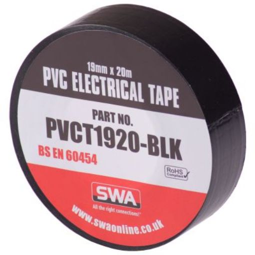 Picture of SWA PVCT1920-Black Electrical Tape Black