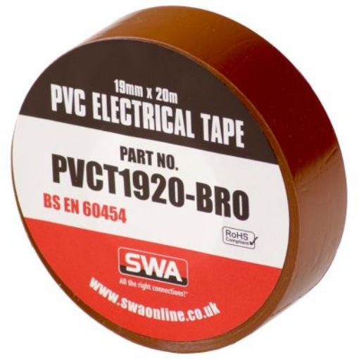 Picture of SWA PVCT1920-BRO Electrical Tape Brn