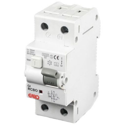 Picture of Garo RCBOGRB06 RCBO B Double Pole 6A 30mA
