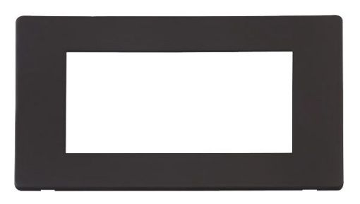 Picture of Click SCP312BK Frontplate 2 Gang 4 Media Mod