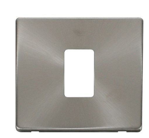 Picture of Click Satin ChromeP401BS Frontplate 1 Gang 1Aperture