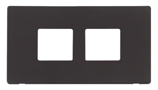 Picture of Click SCP404BK Frontplate 2 Gang 2x2Aperture