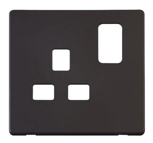 Picture of Click SCP435BK Switched Socket Frontplate 1G
