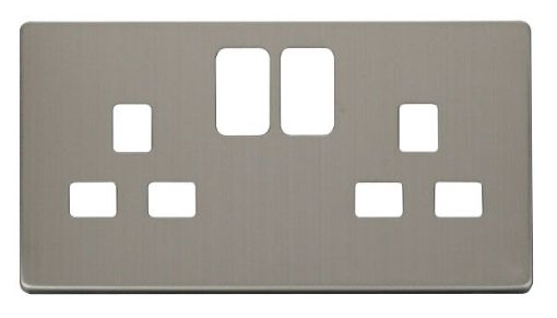 Picture of Click SCP436SS Switched Socket Frontplate 2G