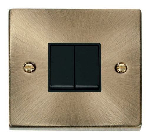 Picture of Click VPAB012BK Plateswitch 2 Gang 2W 10A AB