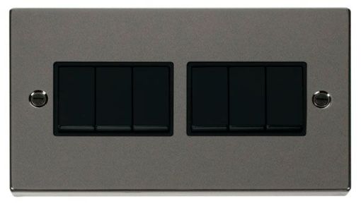 Picture of Click VPBN105BK Plateswitch 6G 2W 10A Black Nickel