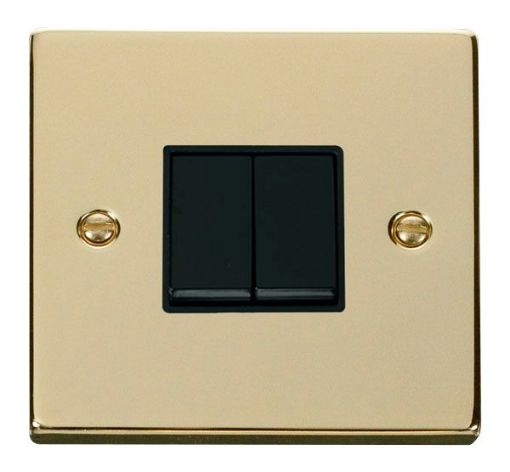 Picture of Click VPBR012BK Plateswitch 2 Gang 2W 10A PB