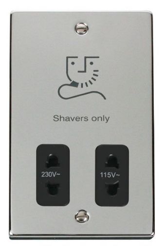 Picture of Click VPCH100BK Shaver Socket 115/230V