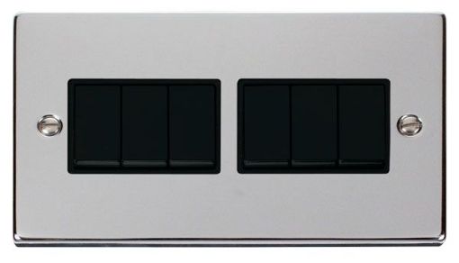 Picture of Click VPCH105BK Plateswitch 6G 2W 10A Polished Chrome