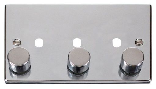 Picture of Click VPCH153PL 3G Double Dimmer Plate and Knob