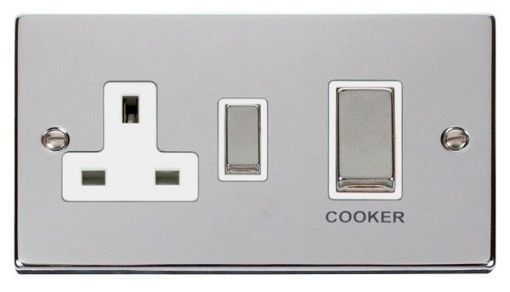 Picture of Click VPCH504WH Switch and 13A Socket 45A