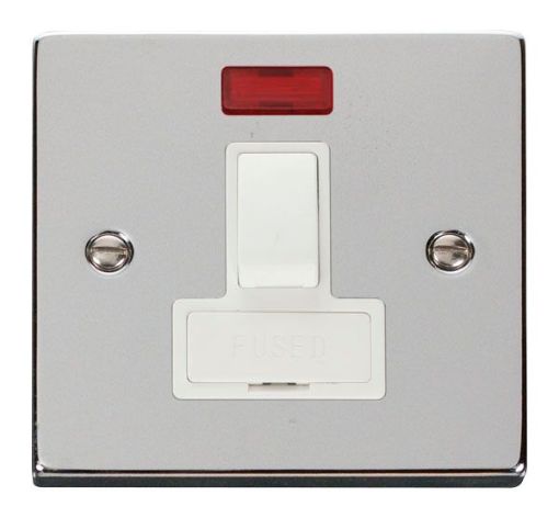 Picture of Click VPCH652WH Connection Unit Switched Neon 13A Polished Chrome