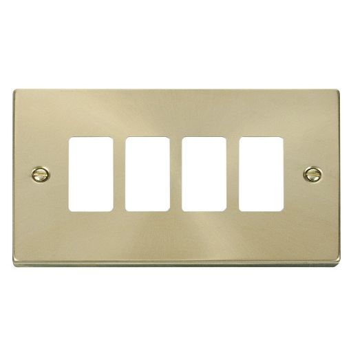 Picture of Click VPSB20404 Deco Frontplate 4G Satin Brass