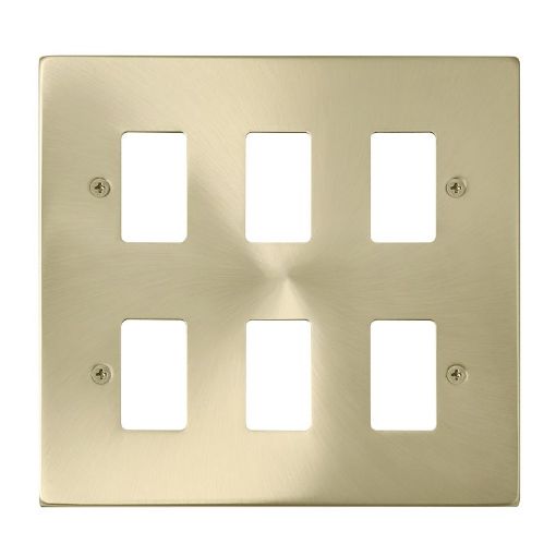 Picture of Click VPSB20506 Deco Frontplate 6G Satin Brass
