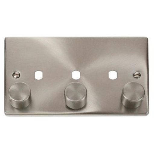 Picture of Click VPSC153PL 3G Double Dimmer Plate and Knob