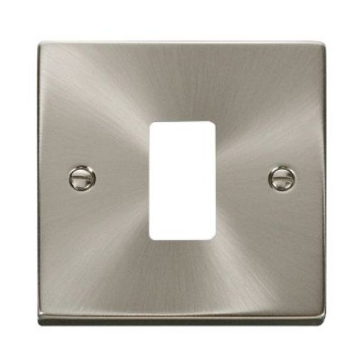 Picture of Click VPSC20401 Deco Frontplate 1 Gang Satin Chrome