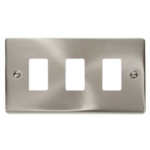 Picture of Click VPSC20403 Deco Frontplate 3G Satin Chrome