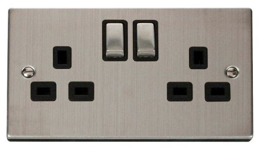 Picture of Click VPSS536BK Socket Double Pole 2 Gang Switched 13A