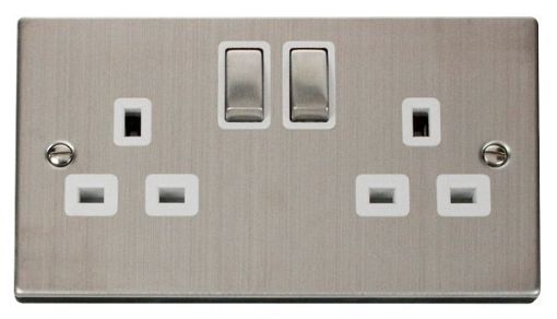 Picture of Click VPSS536WH Socket Double Pole 2 Gang Switched 13A