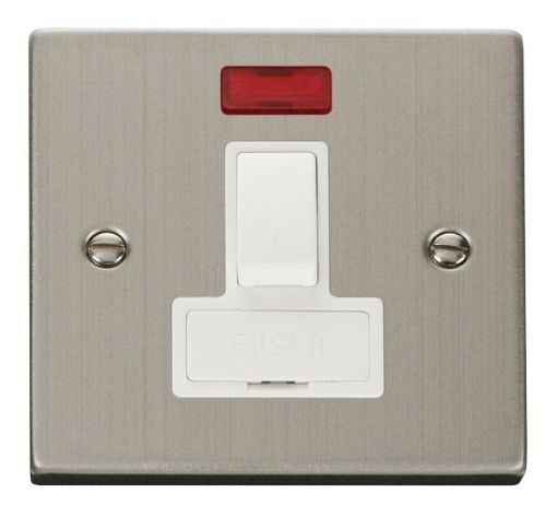 Picture of Click VPSS652WH Connection Unit Switched Neon 13A Stainless Steel