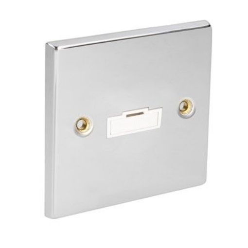 Picture of CED Fused Spur 13amp Chrome White Inserts