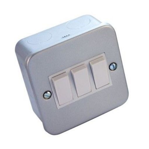 Picture of CED Metal Clad Switch 3 Gang 2 Way To Bs3676 Bsen 60669