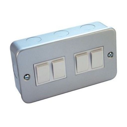 Picture of CED Metal Clad Switch 4 Gang 2 Way To Bs3676 Bsen 60669