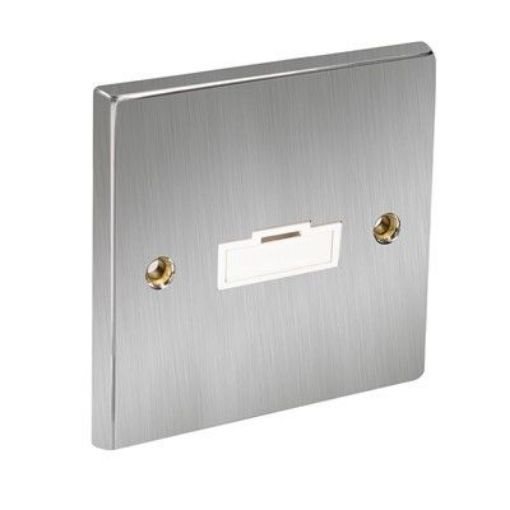 Picture of CED Fused Spur 13amp Satin Chrome White Inserts