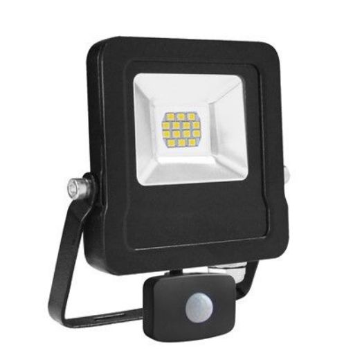 Picture of Meridian 10w PIR 900lm 6.5k IP44 Floodlight Aluminium