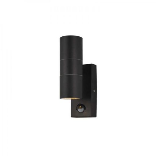 Picture of Forum Zinc Leto 2 Lights with PIR | Textured Black | Outdoor Wall Light