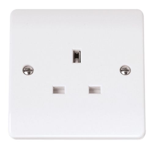 Picture of PlusSwitch 1 Gang Unswitched Socket 13A - White