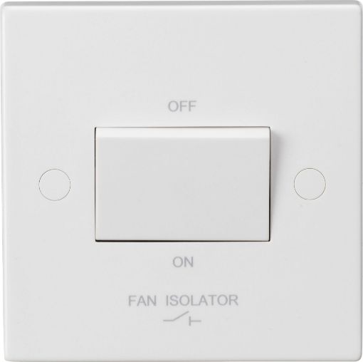 Picture of PlusSwitch 1 Gang Fan Isolator Switch 3 Pole - White